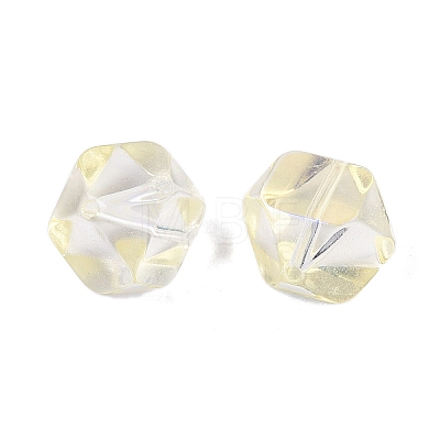 Electroplate Transparent Glass Beads EGLA-Q140-01-A08-1