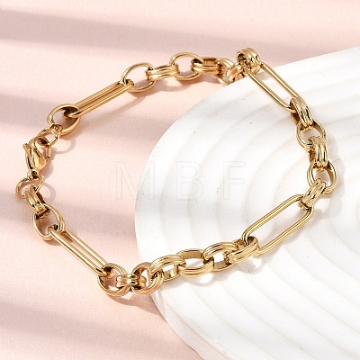304 Stainless Steel Link Chain Bracelet & Necklace Jewelry Sets SJEW-L199-09G-1