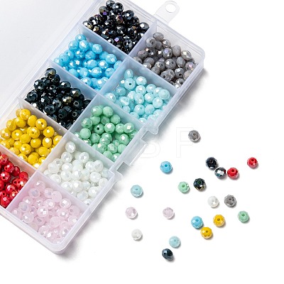 10 Colors Electroplate Glass Beads EGLA-X0006-01E-6mm-1