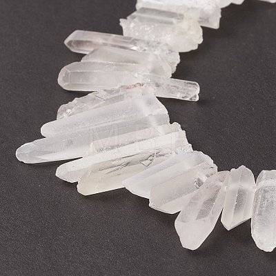 Natural Quartz Crystal Pointed Beads Strands G-L484-03-1