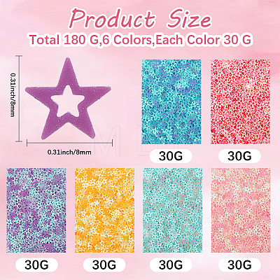 180G 6 Colors Plastic Sequins Beads PVC-CP0001-04-1