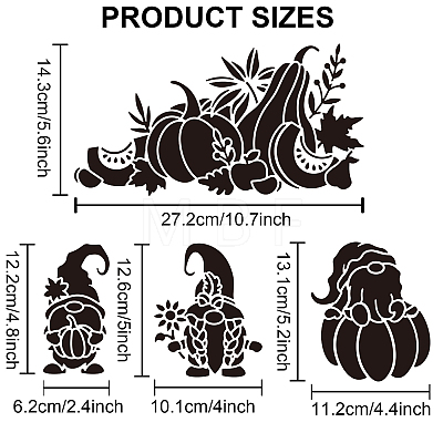 US 1Pc Autumn PET Hollow Out Drawing Painting Stencils DIY-MA0001-06-1