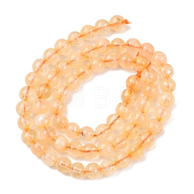 Natural Citrine Beads Strands G-E483-12-6mm-1