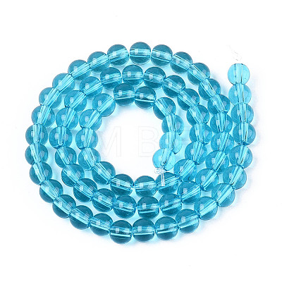 Transparent Glass Beads Strands GLAA-N058-6mm-B01-1