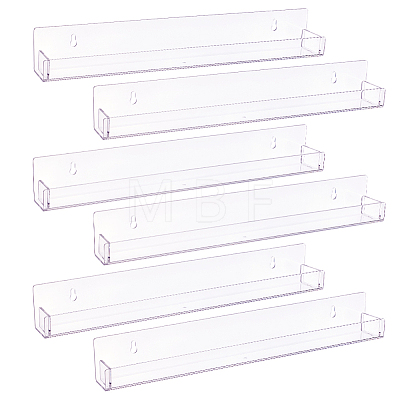 6Pcs Transparent Acrylicc Jewelry Display Stands ODIS-WH0079-092-1