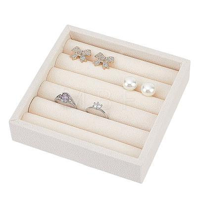 MDF Covered with Velvet Ring Organizer Display Trays RDIS-WH0011-39B-1