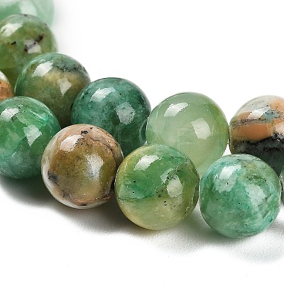 Natural Green Line Jasper  Beads Strands X-G-B128-A03-03-1