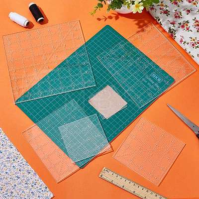 Acrylic Ruler Sets for Measurement Sewing Tailor Craft TOOL-WH0051-88-1