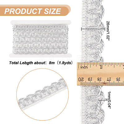  8M Polyester Curtain Lace Trimmer Ribbon DIY-NB0008-30C-1
