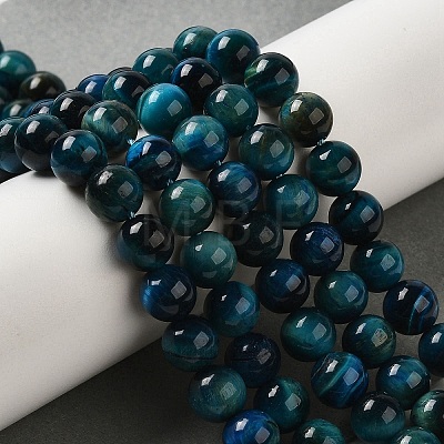 Dyed Natural Tiger Eye Beads Strands G-G102-A02-03-1