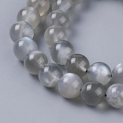 Natural Grey Moonstone Beads Strands G-F632-29-02-1