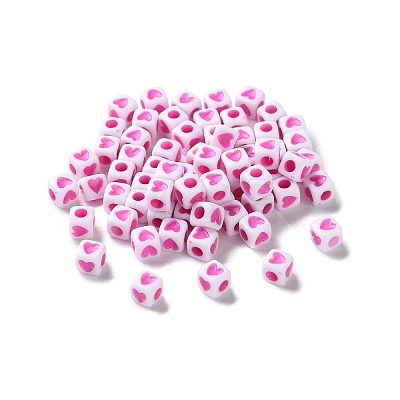 Opaque Acrylic Beads OACR-D301-06F-1