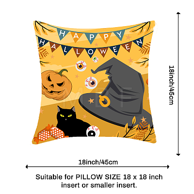 Burlap Customization Pillow Covers Set AJEW-WH0124-016-1