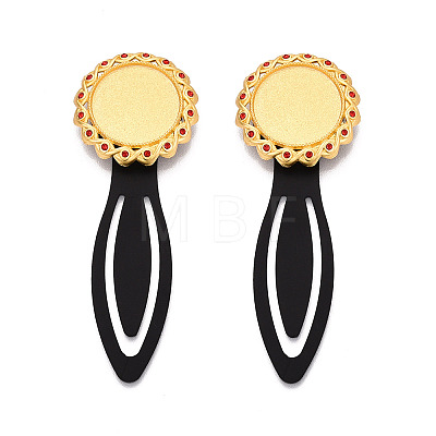 Alloy & Iron Bookmark Cabochon Settings PALLOY-N184-08G-1