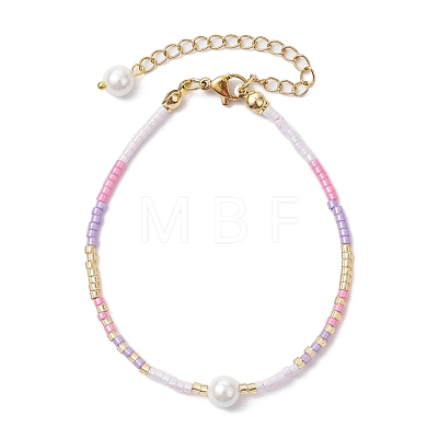 Glass Seed Beaded Bracelets for Women BJEW-MZ00134-1