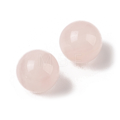 Natural Rose Quartz No Hole Sphere Beads G-K353-04A-01-1