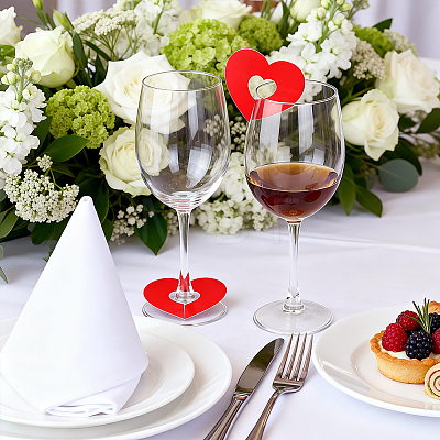 150Pcs 3 Colors Paper Wine Glass Charms DIY-FG0010-07-1