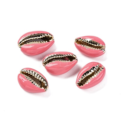 Electroplated Cowrie Shell Beads SSHEL-M023-04A-1