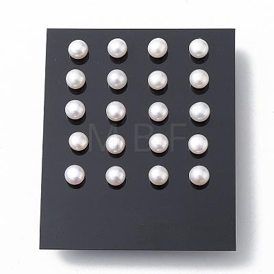 Natural Pearl Ear Studs EJEW-P223-01B-P03-1