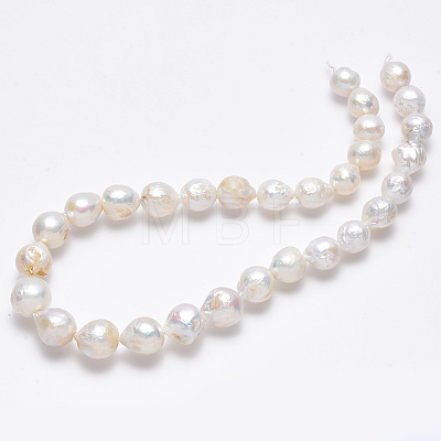 Natural Baroque Pearl Keshi Pearl Beads Strands PEAR-R064-10-1