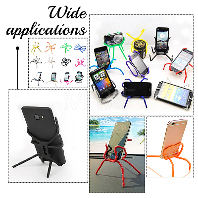 Resin Multi-Function Portable Spider Flexible Grip Phone Holder AJEW-WH0323-10B-1