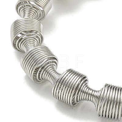 Non-Tarnish 304 Stainless Steel Spring Column Bracelets BJEW-H617-05P-1