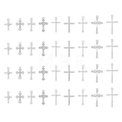 36Pcs 9 Styles Religion Themed Alloy Pendants FIND-TA0002-56-1