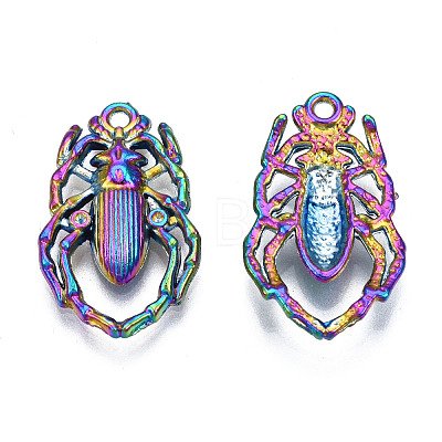 Rainbow Color Alloy Pendant Rhinestone Settings PALLOY-N156-182-NR-1