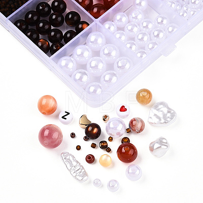 DIY 28 Style Resin & Acrylic & ABS Beads Jewelry Making Finding Kit DIY-NB0012-03C-1