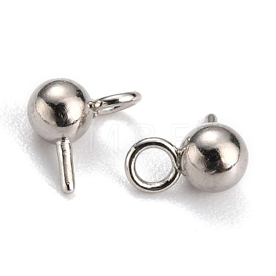 Non-Tarnish 304 Stainless Steel Ball Post Stud Earring Findings STAS-Z035-02P-B-1