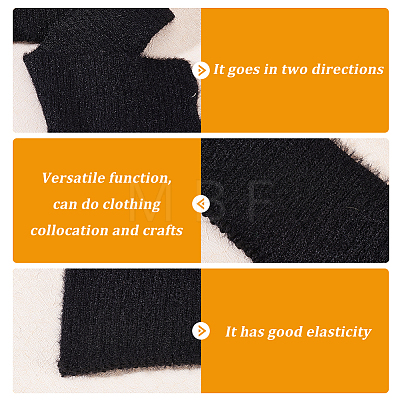 95% Cotton & 5% Elastic Fiber Ribbing Fabric for Cuffs FIND-WH0136-01B-1