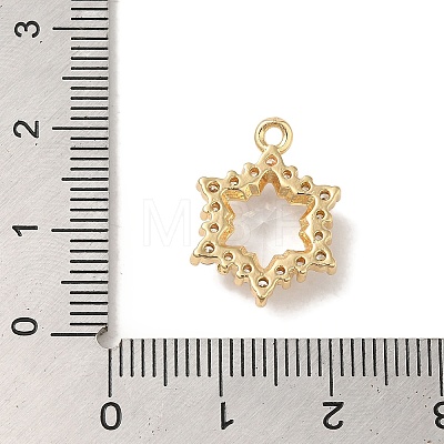 Brass with Cubic Zirconia Pendants KK-G499-15G-02-1