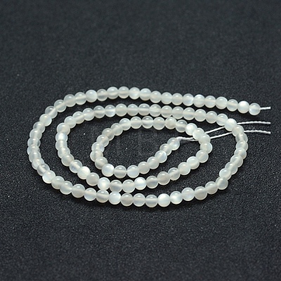 Natural White Moonstone Beads Strands X-G-P342-02A-4mm-AA-1