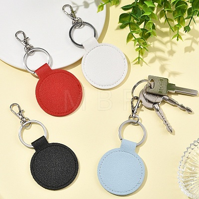 10Pcs PU Leather Keychains KEYC-YW00295-01-1