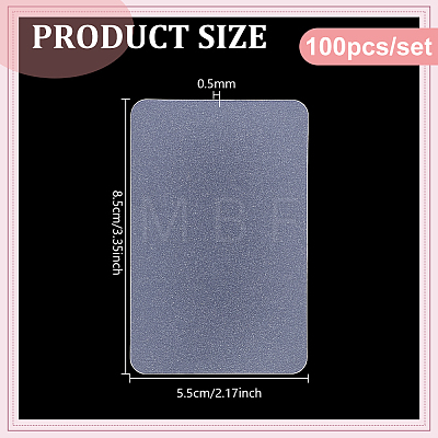 100Pcs PP Plastic Tape Sample Board KY-WH0001-088-1