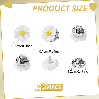 60Pcs Iron Brooches JEWB-UN00008-1