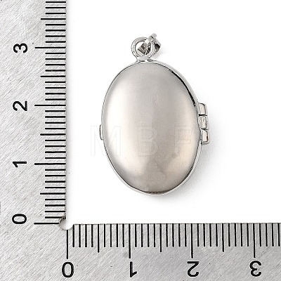 Brass Micro Pave Clear Cubic Zirconia Locket Pendants KK-L262-03P-1