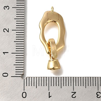 Brass Fold Over Clasps KK-K389-007G-1