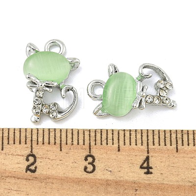 UV Plating Alloy Rhinestone Pendants FIND-M033-13P-1