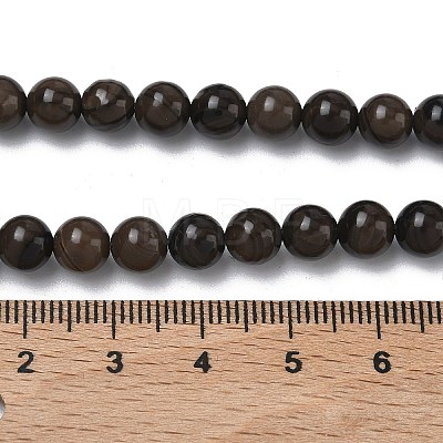 Natural Wood Lace Stone Wooden Jasper Beads Strands G-K365-F03-6mm-1