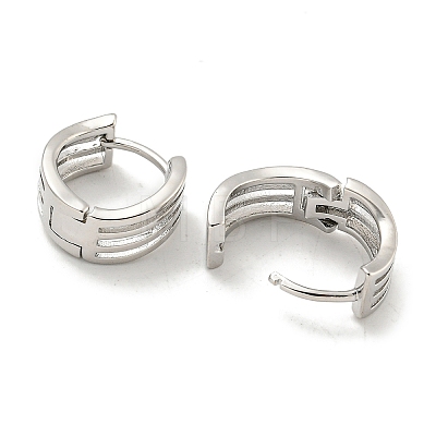 Brass Hoop Earrings EJEW-L211-011I-P-1