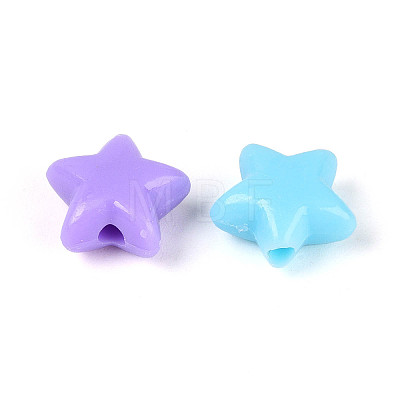 Plastic Star Beads KY-T041-28M-1