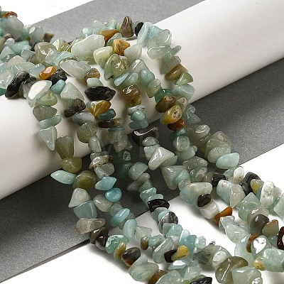 Natural Amazonite Chips Beads Strands G-M205-12-01-1