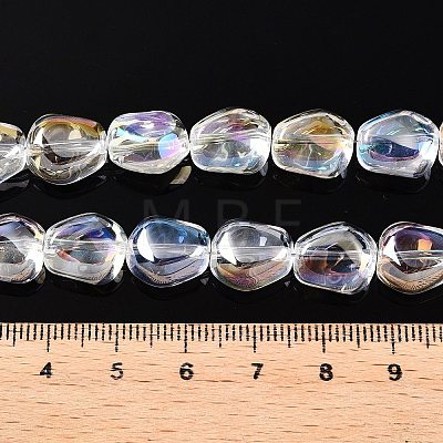 Electroplate Glass Beads Strands EGLA-T021-08B-1