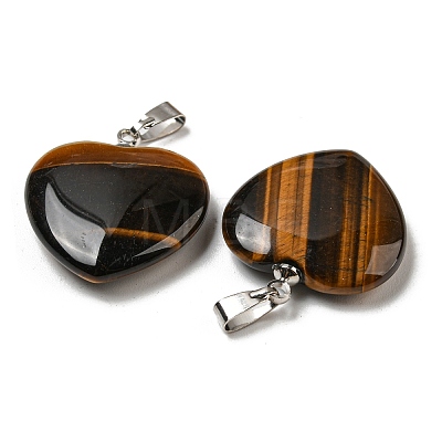 Natural Tiger Eye Pendants G-G956-B71-FF-1