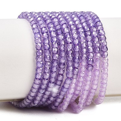 Cubic Zirconia Beads Strands ZIRC-P125-2x3mm-01-1