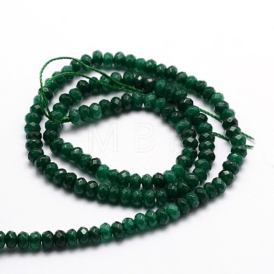 Dyed Natural Malaysia Jade Rondelle Beads Strands G-E316-2x4mm-05-1