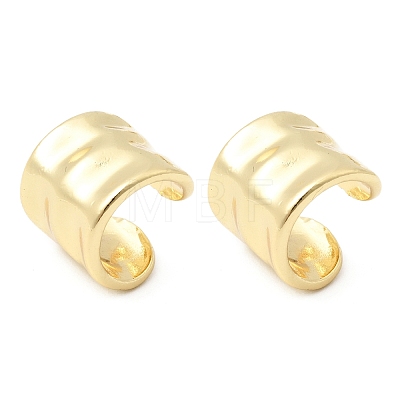 Brass Chunky Cuff Earrings EJEW-C186-11G-1