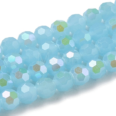 Imitation Jade Glass Beads Strands EGLA-A035-J8mm-L04-1