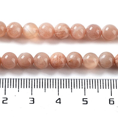 Natural Multi-Moonstone Beads Strands G-O030-6mm-10B-01-1